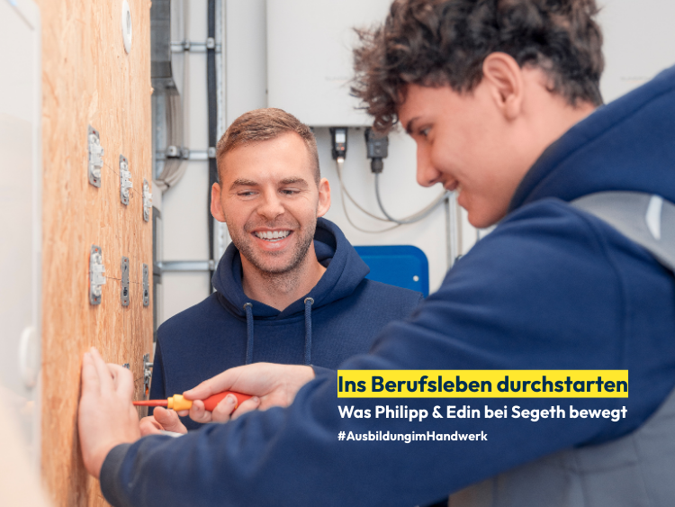 Ausbilder Philipp und Lehrling Edin