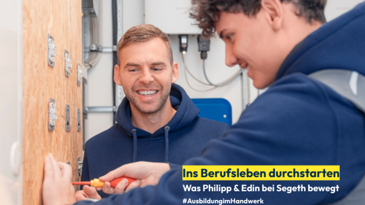 Ausbilder Philipp und Lehrling Edin